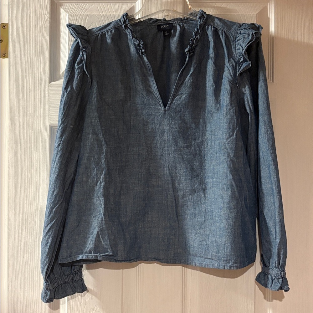 J. Crew Denim Blue Top